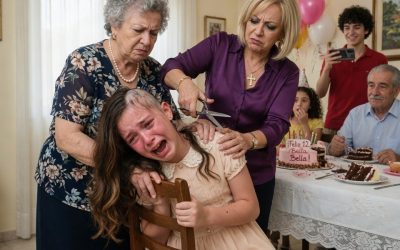 My family held my 11-year-old daughter and cut her hair at a party because “it overshadowed the birthday girl”… The next day everyone was crying in front of the police
