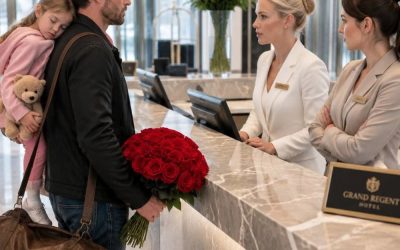 A widowed father was turned away at his own hotel with his sleeping daughter in his arms… but by the time the staff realized who he truly was, it was already too late.