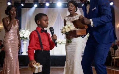 My ex-husband cheated on me, left me and our son, and still invited us to his wedding. During his speech, he laughed and said, “Leaving that trash was the best decision of my life!” The crowd burst into laughter. Then my son calmly took the microphone. “I brought a special gift for you, Dad,” he said, handing him a box. When my ex opened it, his scream silenced the entire room.